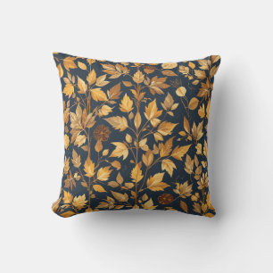 Golden Höst löv Mönster Cushion Kudde