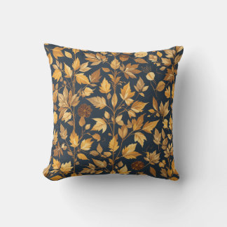 Golden Höst löv Mönster Cushion Kudde