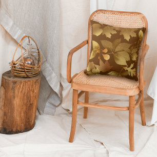 Golden Höst löv Mönster Kudde