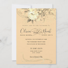 Golden Hour Blommigt Calligraphy Watercolor Inbjudningar