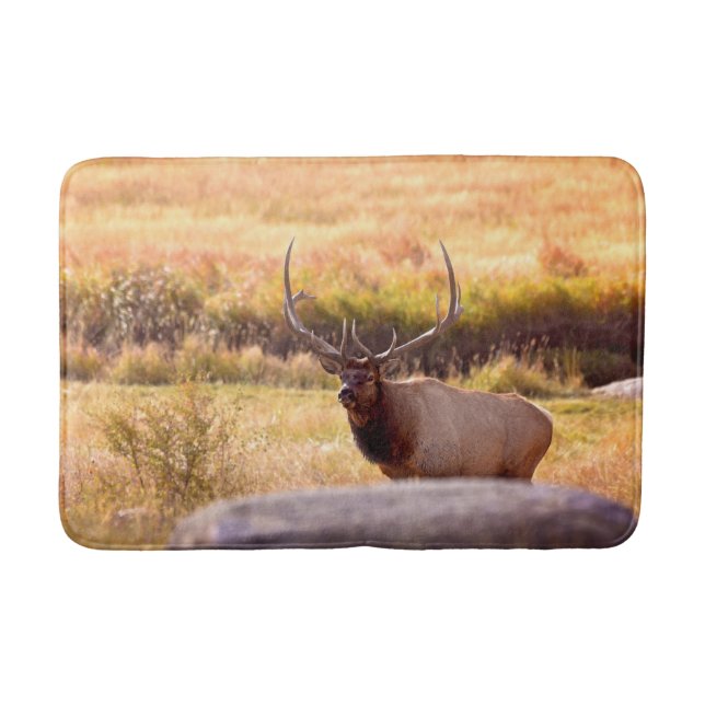 Golden Hour Bull Elk Badrumsmatta (Framsidan)