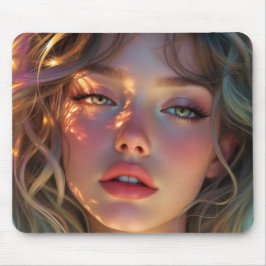Golden Hour Dream - Radiant Angelic Porträtt Musmatta