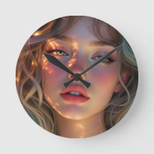 Golden Hour Dream - Radiant Angelic Porträtt