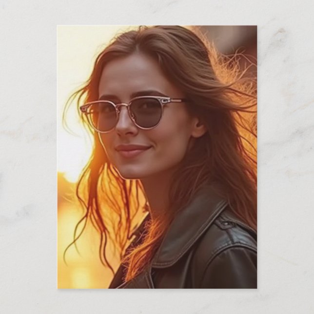 Golden Hour Elegance Vykort (Framsida)