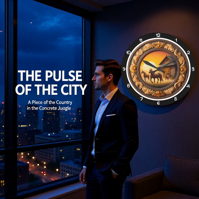 Golden Hour Equine Heritage Stor Klocka (Skapare uppladdad)