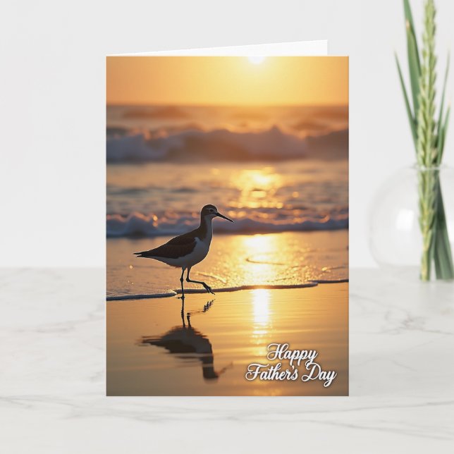 Golden Hour Fathers Day Scenkort Kort (Framsida)