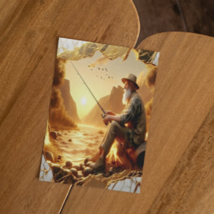 Golden Hour Fishing Vykort