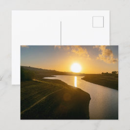 Golden Hour Glow vid Baitings Reservoir Vykort