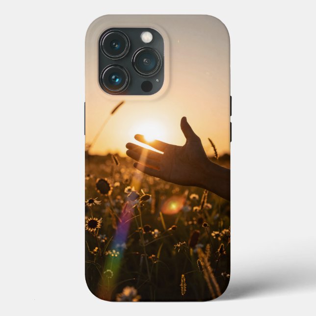 Golden Hour — Hand Reaching for the Setting Sun  (Baksida )