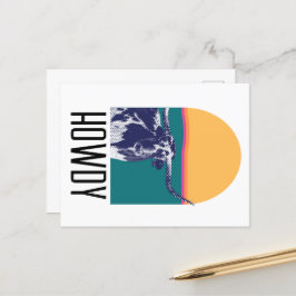 Golden Hour Longhorn Vykort