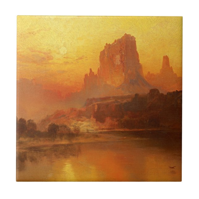 Golden Hour, Moran, 1875 Kakelplatta (Framsidan)