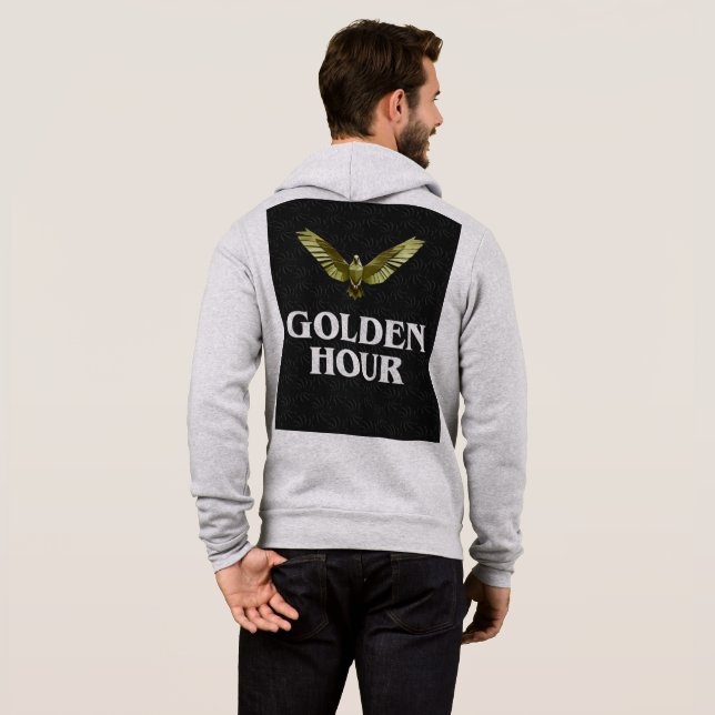 Golden Hour Motivational Text Minimalist Black  T Shirt (Hel baksida)