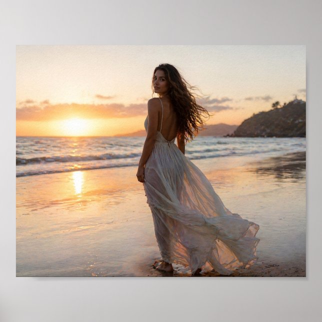 Golden Hour Ocean Breeze Affisch (Framsidan)