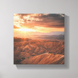 Golden Hour Over the Rugged Terrain Canvastryck
