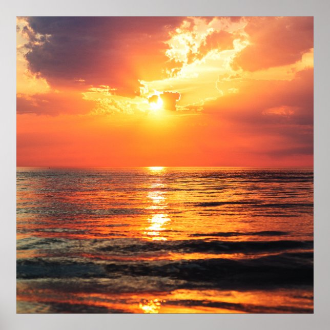 Golden Hour på havet Poster (Framsidan)