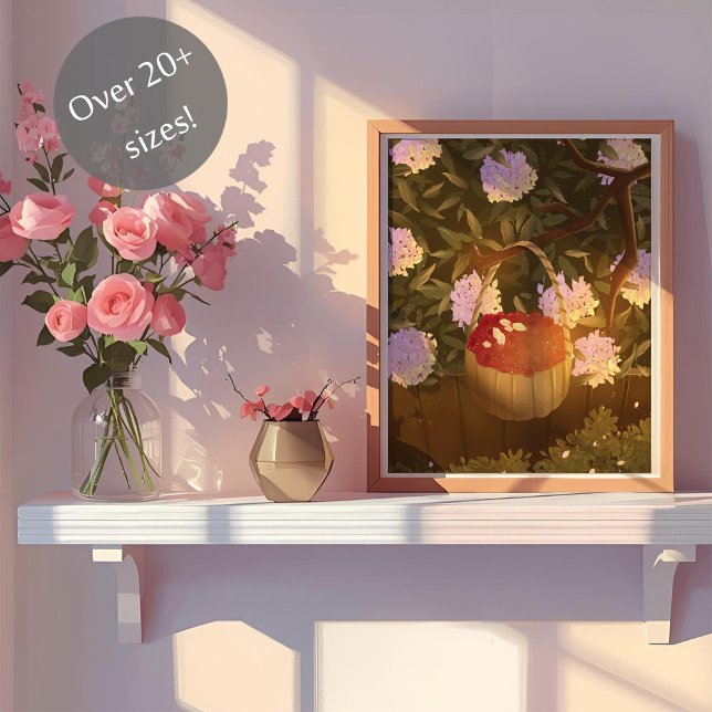 Golden Hour Raspberry Basket Poster (Skapare uppladdad)