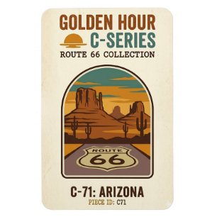 Golden Hour Route 66 C-serien Arizona Magnet