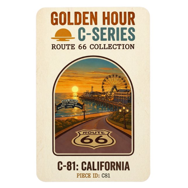 Golden Hour Route 66 C-serien | California Magnet (Vertikal)