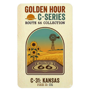 Golden Hour Route 66 C-serien   Kansas Magnet
