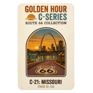 Golden Hour Route 66 C-serien Missouri Magnet