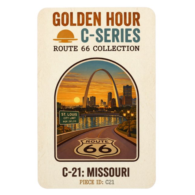 Golden Hour Route 66 C-serien | Missouri Magnet (Vertikal)