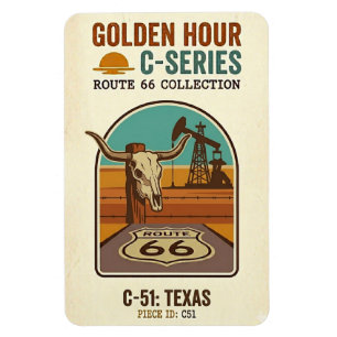 Golden Hour Route 66 C-serien Texas Magnet