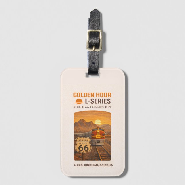 Golden Hour Route 66 L-Serien | Kingman Arizona Bagagebricka (Framsida vertikal)