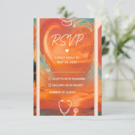 Golden Hour Sjuksköterskeexamen RSVP-kort | Person OSA Kort