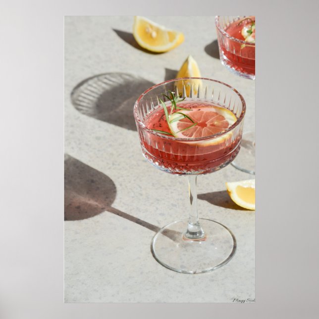 Golden Hour Spritz: Sommarcocktail & Solsken Sha Poster (Framsidan)