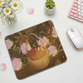 Golden Hour Strawberry Basket Mouse Pad Musmatta