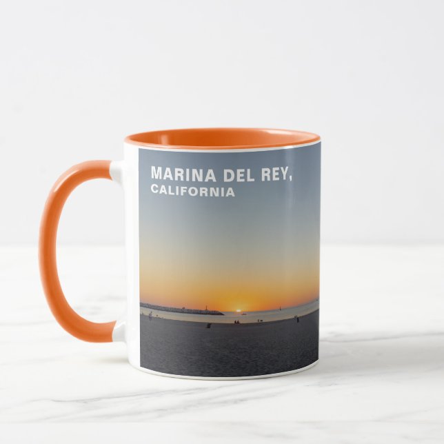 Golden Hour Sunset - MARINA DEL REY, CA Mugg (Vänster)
