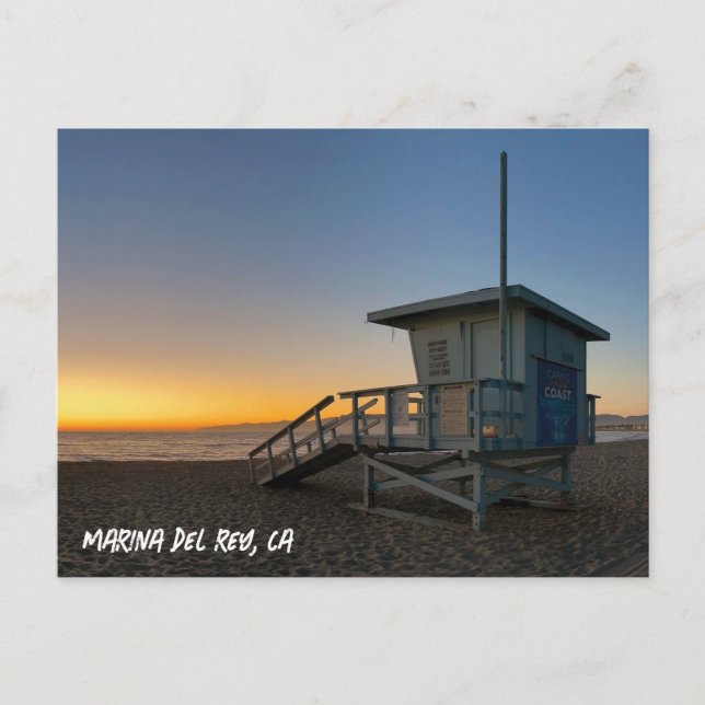 Golden Hour Sunset - Marina Del Rey, CA Vykort (Framsida)