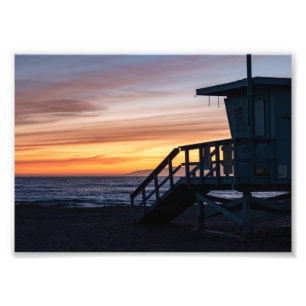 Golden Hour Sunset - Venedig Beach, CA Fototryck