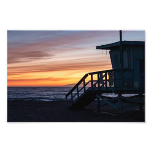 Golden Hour Sunset - Venedig Beach, CA Fototryck
