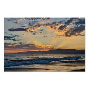 Golden Hour Sunset - Venedig Beach, CA Fototryck