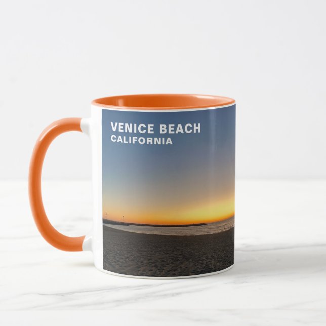 Golden Hour Sunset - Venedig Beach, CA Mugg (Vänster)