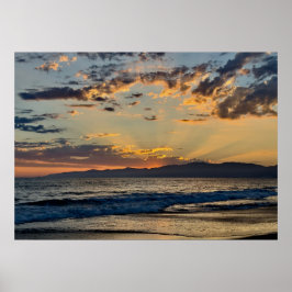 Golden Hour Sunset - Venedig Beach, CA Poster