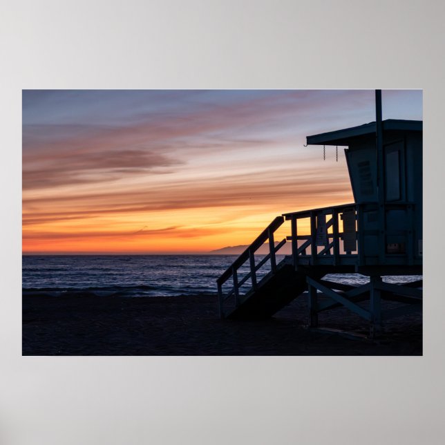 Golden Hour Sunset - Venedig Beach, CA Poster (Framsidan)