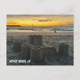 Golden Hour Sunset - Venedig Beach, CA Vykort