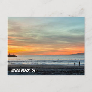 Golden Hour Sunset - Venedig Beach, CA Vykort