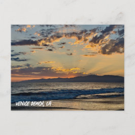 Golden Hour Sunset - Venedig Beach, CA Vykort