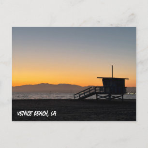 Golden Hour Sunset - Venedig Beach, CA Vykort