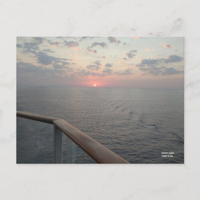 Golden Hour till havs Vykort (Framsida)