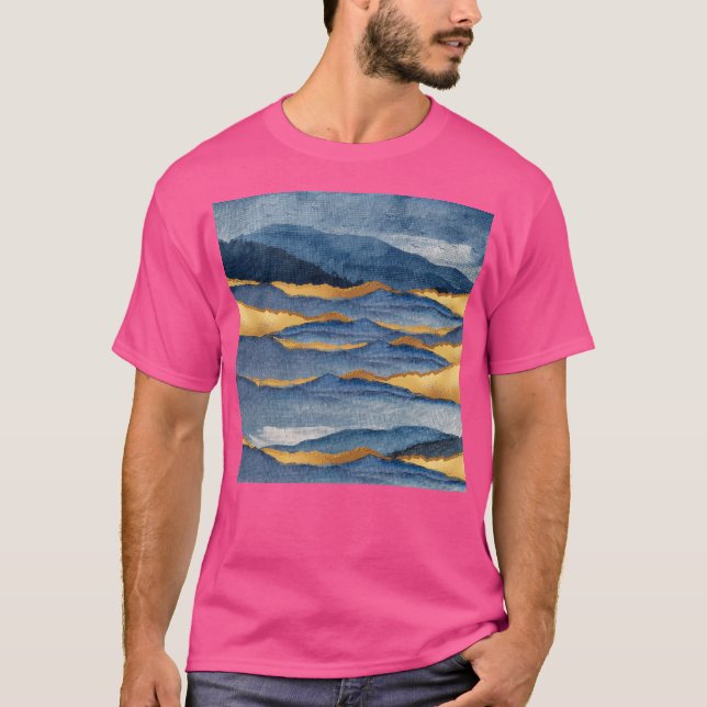 Golden Hues och Royal Blue Mountains Ligcape Abs T Shirt (Framsida)