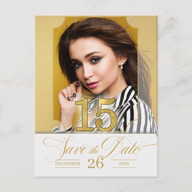 Golden Hues Spara den engelska versionen av datum Meddelande Vykort (Framsida)