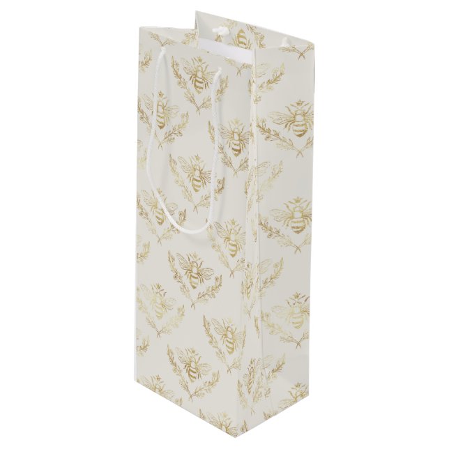 Golden Humla med Krona Mönster (Framsidan Vinklad)