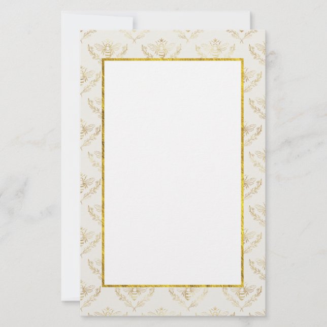 Golden Humla med Krona Mönster (Framsida)