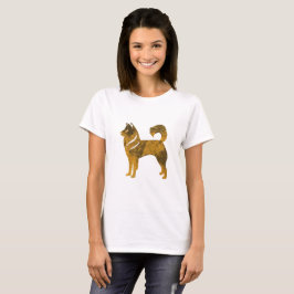 Golden Hund Husky Women's Basic T-Shirt, White T-shirt