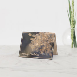 Golden Hydrangea Flowers Winter Kort