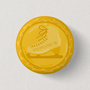 Golden Ice Skate Medallion  Knapp